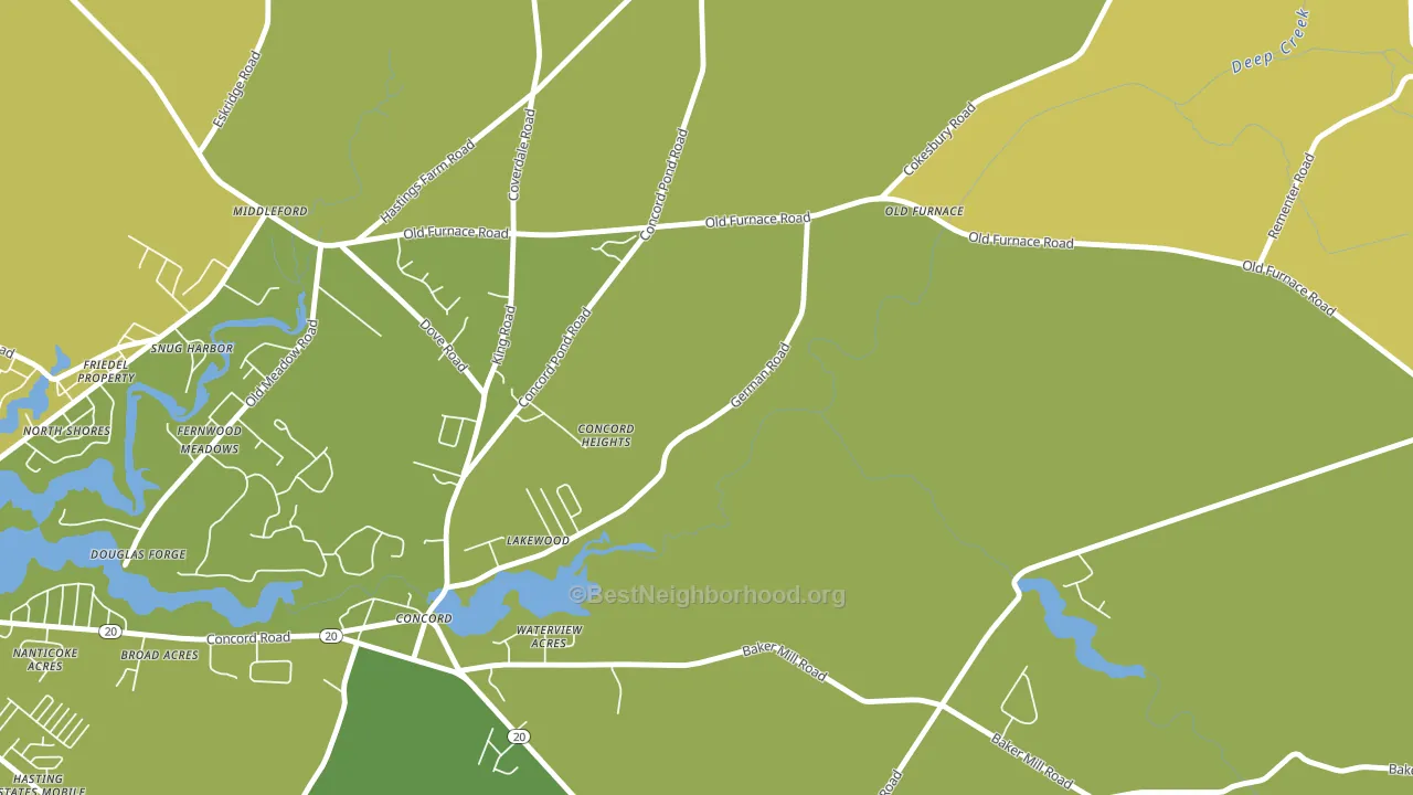 Concord, DE block-group voter-turnout map