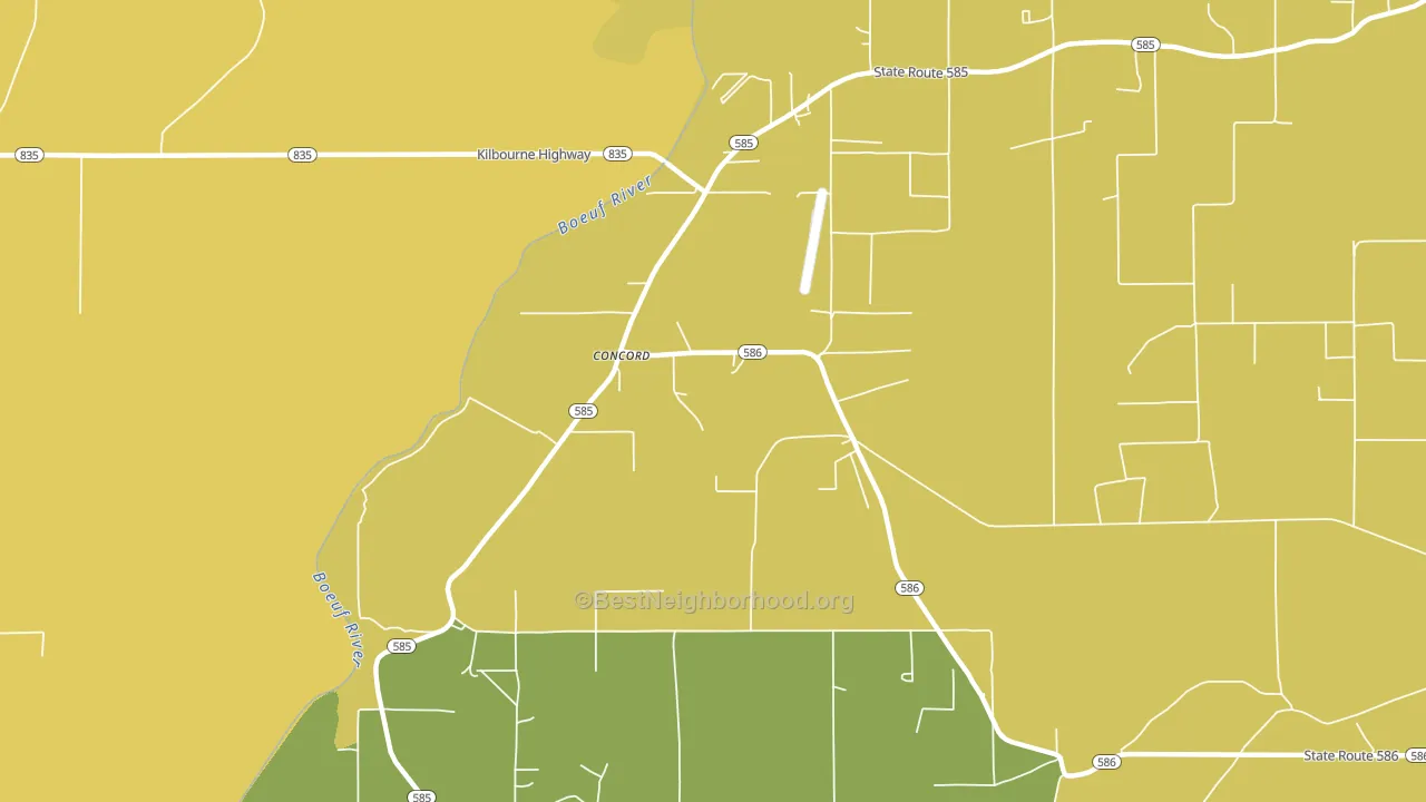 Concord, LA block-group voter-turnout map
