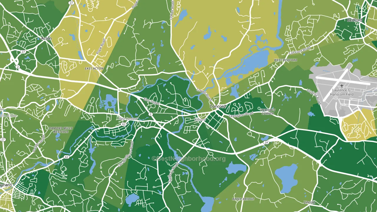 Concord, MA block-group voter-turnout map