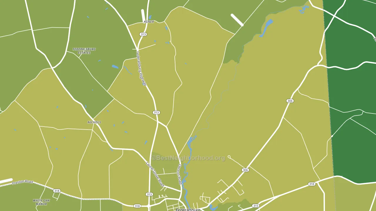 Concord, MD block-group voter-turnout map