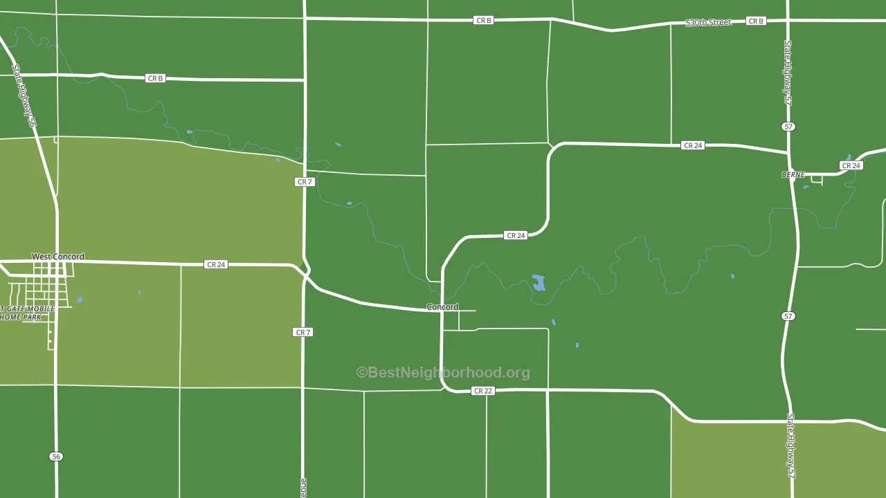 Concord, MN block-group voter-turnout map