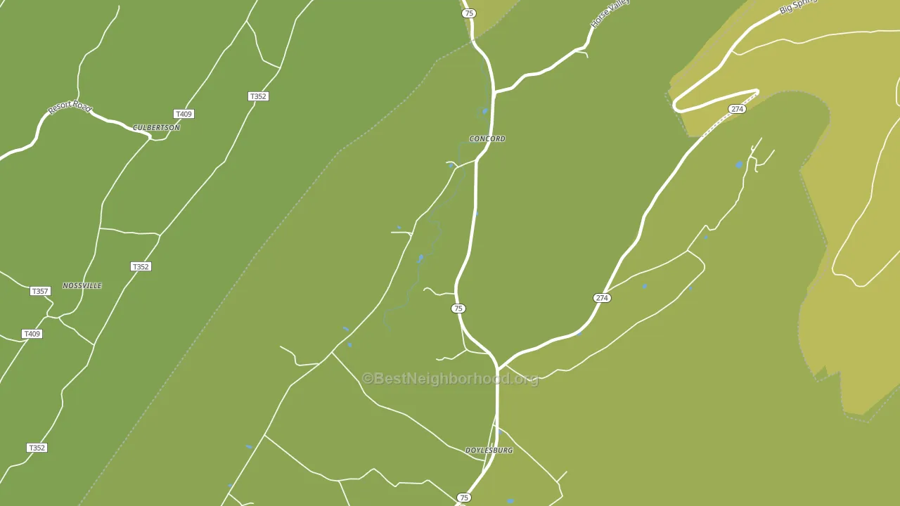 Concord, PA block-group voter-turnout map