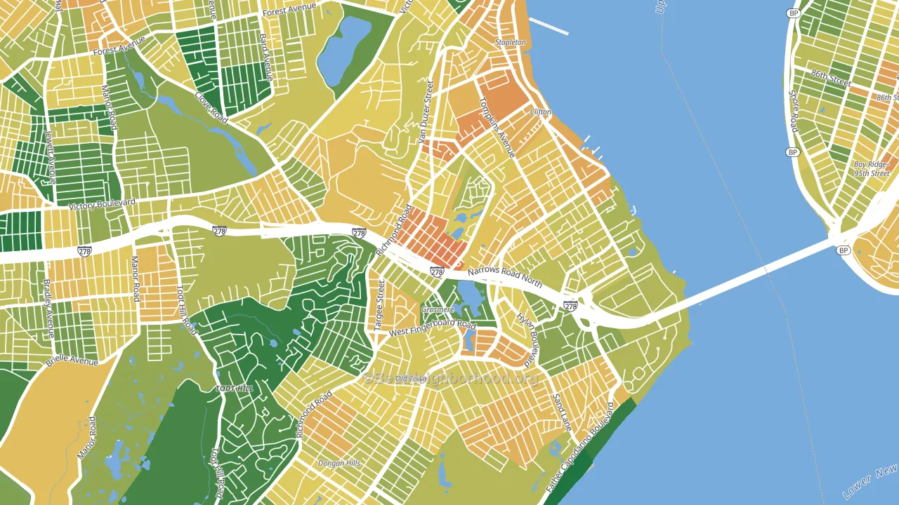 Concord, Staten Island, NY block-group voter-turnout map