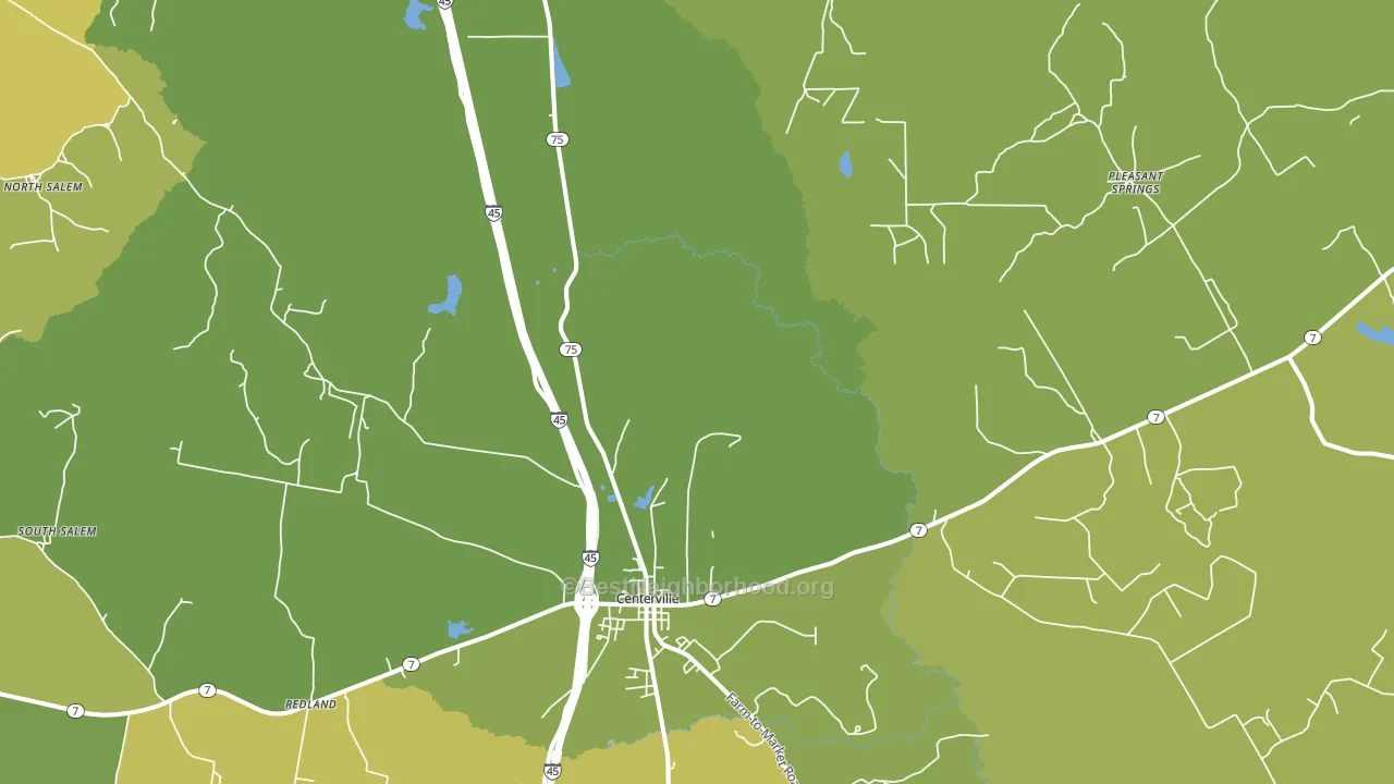Concord, TX block-group voter-turnout map