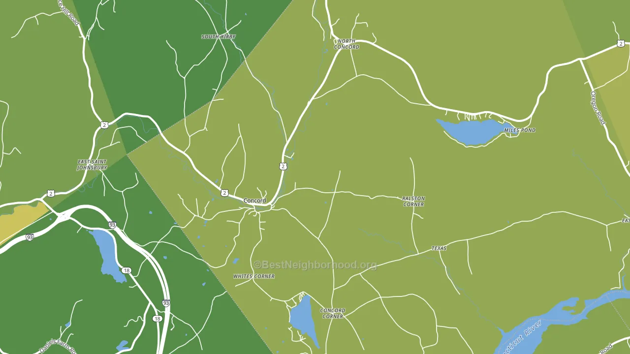 Concord, VT block-group voter-turnout map