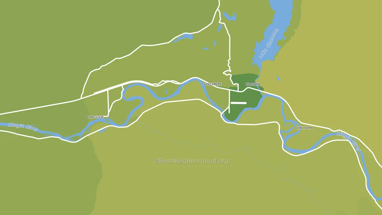 Concrete, WA block-group voter-turnout map