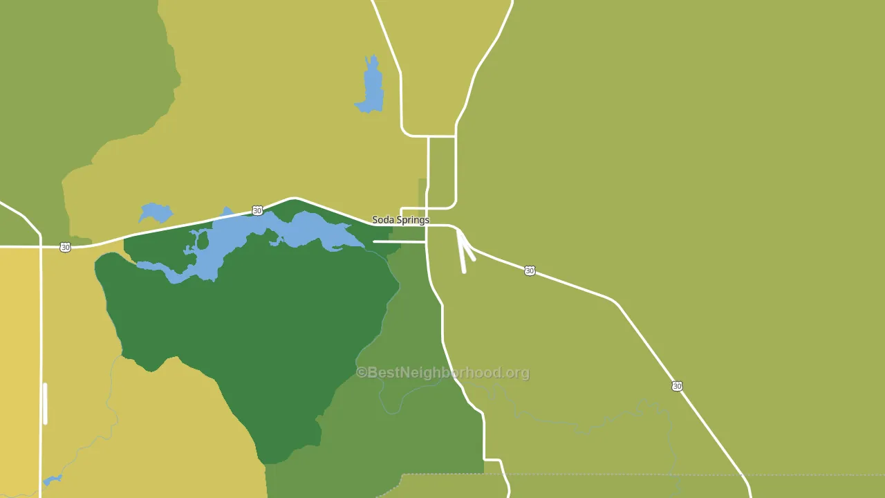 Conda, ID block-group voter-turnout map