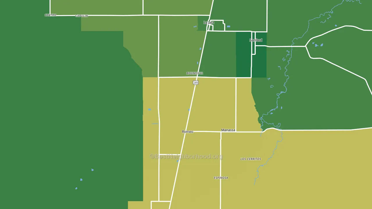 Conejos County, CO block-group voter-turnout map