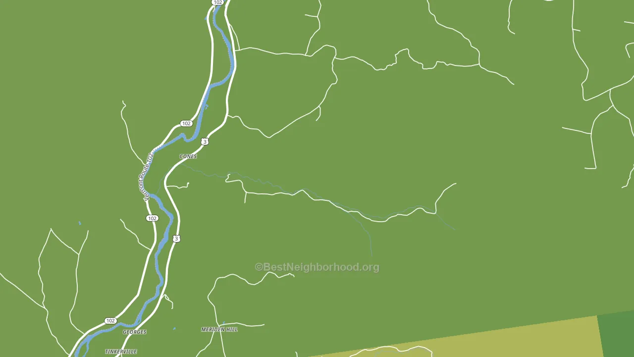 Cones, NH block-group voter-turnout map