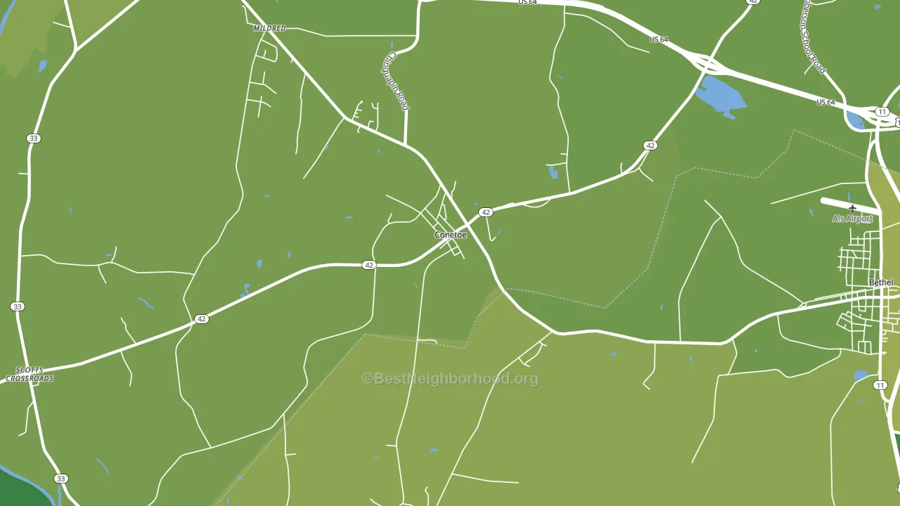 Conetoe, NC block-group voter-turnout map
