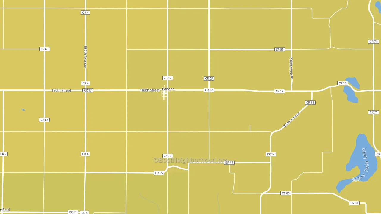 Conger, MN block-group voter-turnout map