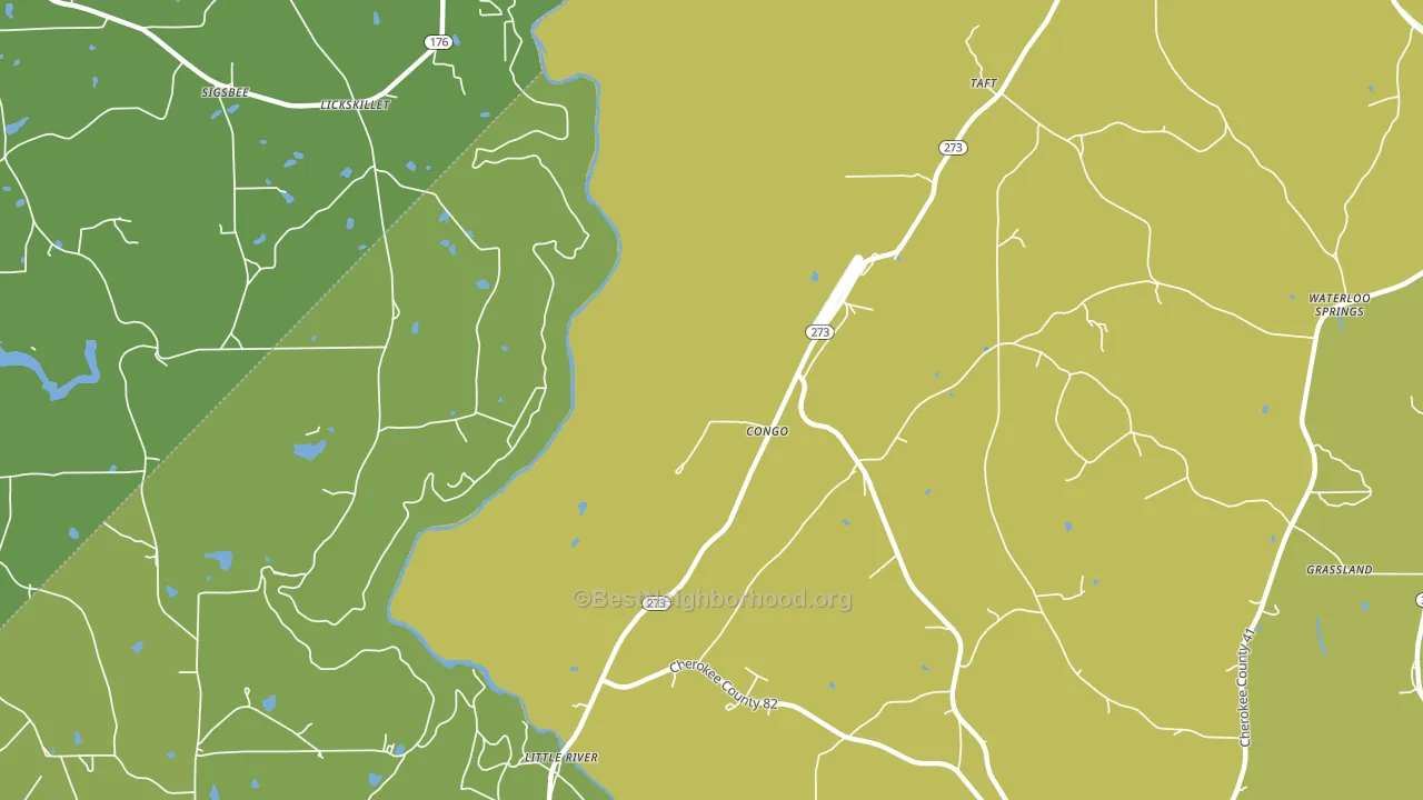 Congo, AL block-group voter-turnout map