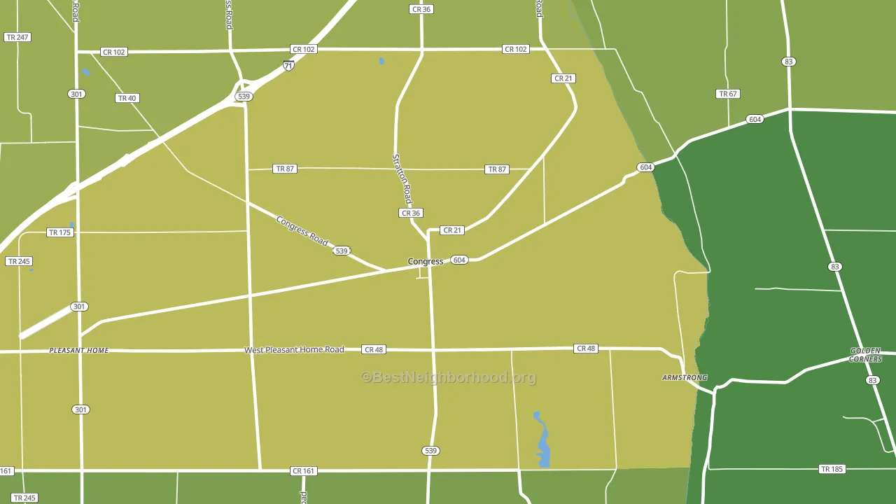Congress, OH block-group voter-turnout map