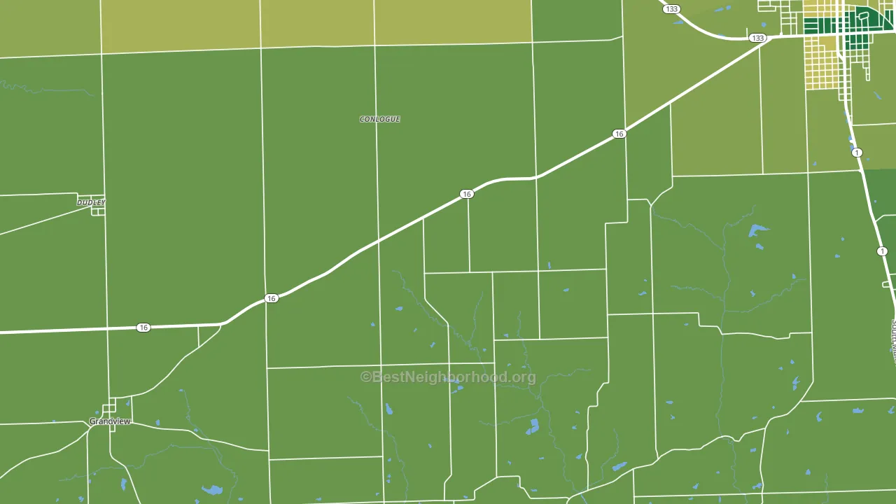 Conlogue, IL block-group voter-turnout map