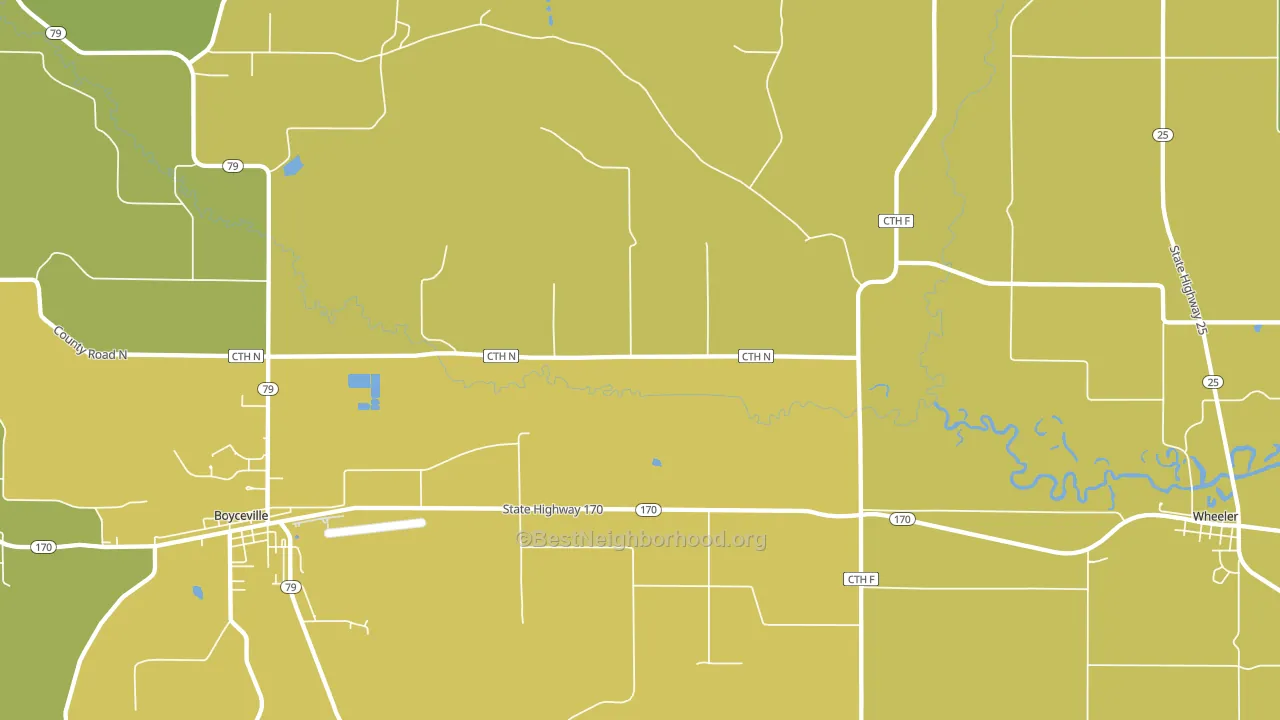 Connorsville, WI block-group voter-turnout map