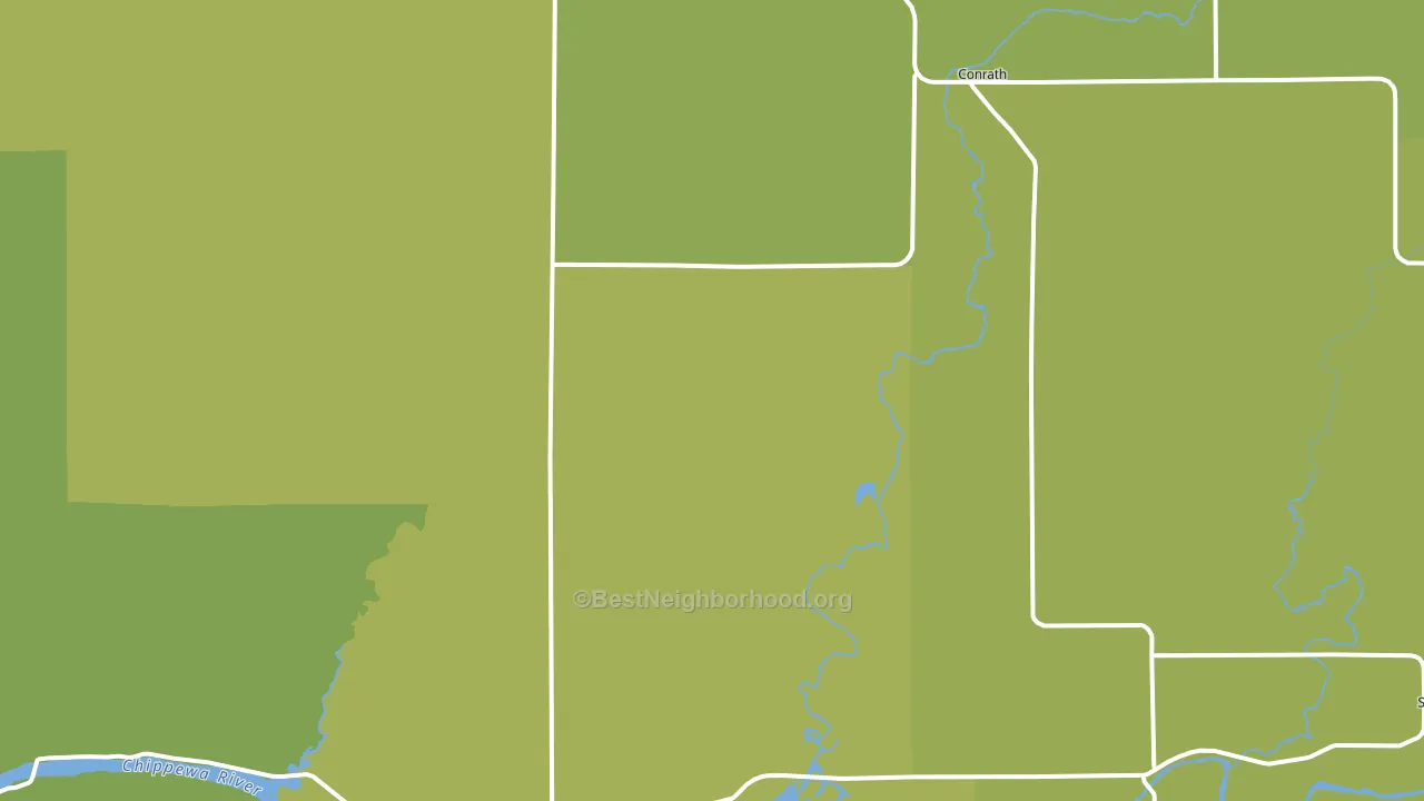 Conrath, WI block-group voter-turnout map