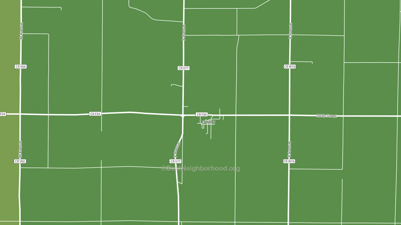 Conroy, IA block-group voter-turnout map