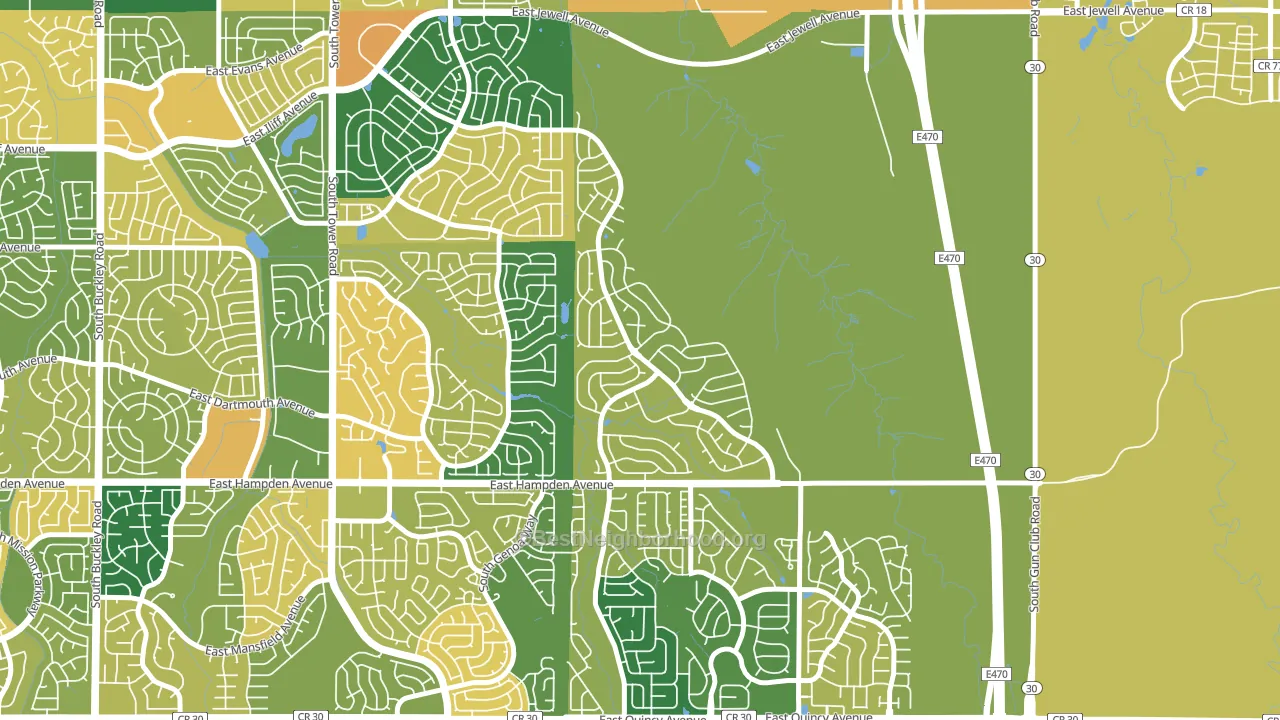 Conservatory, Aurora, CO block-group voter-turnout map