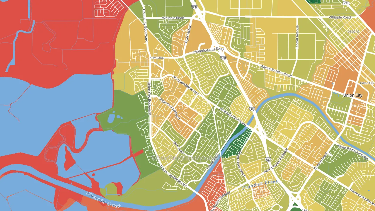 Contempo, Union City, CA block-group voter-turnout map