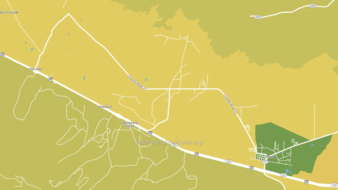 Continental Divide, NM block-group voter-turnout map