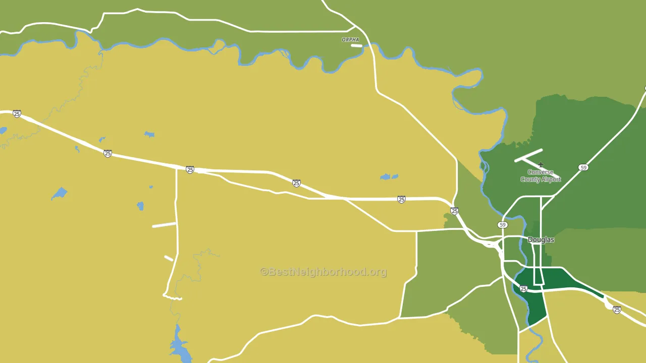 Converse County, WY block-group voter-turnout map