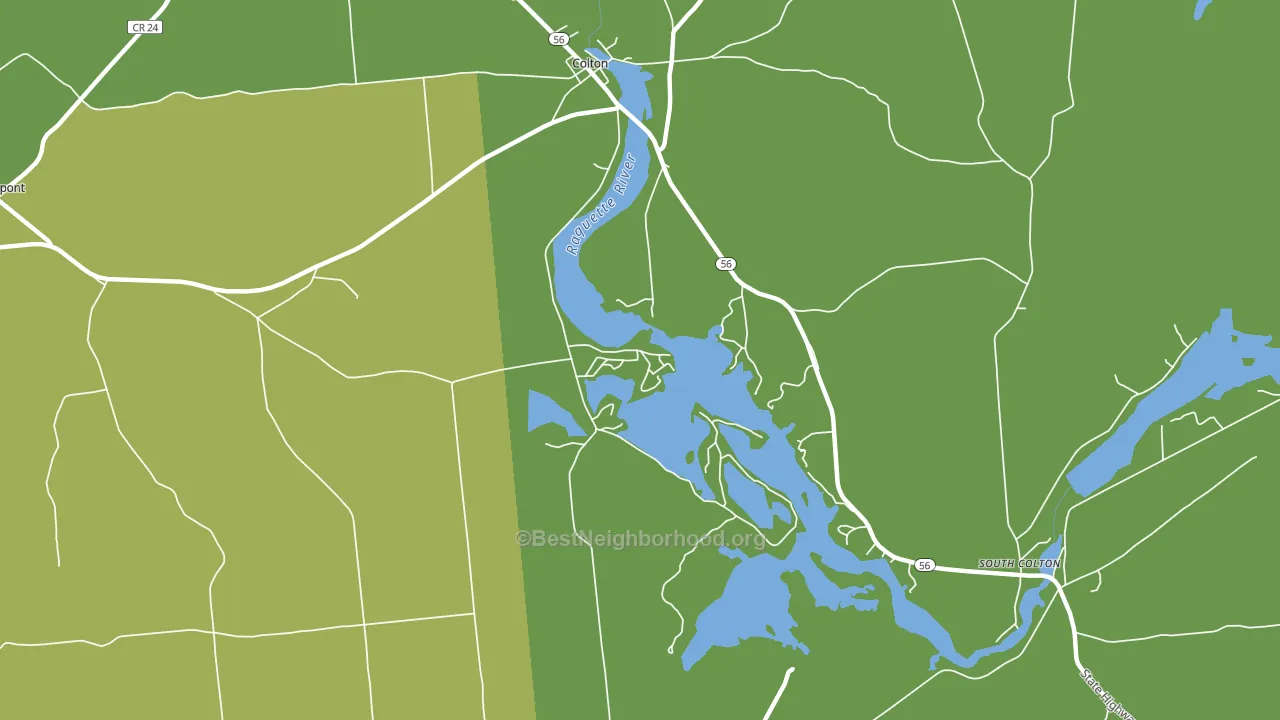 Cook Corners, NY block-group voter-turnout map