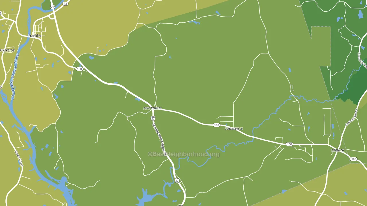 Cooksville, GA block-group voter-turnout map