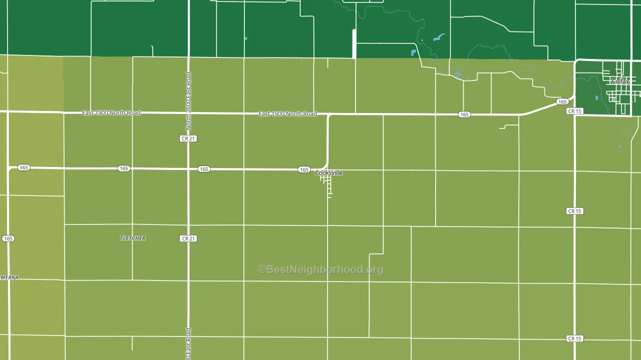 Cooksville, IL block-group voter-turnout map