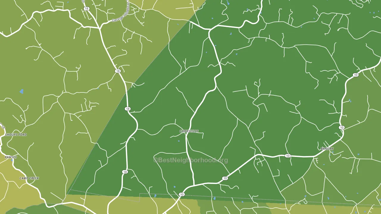 Cooksville, NC block-group voter-turnout map