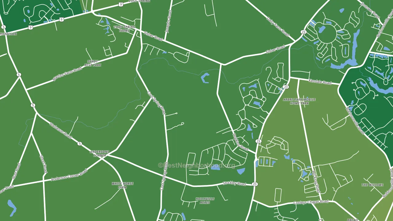 Cool Spring, DE block-group voter-turnout map