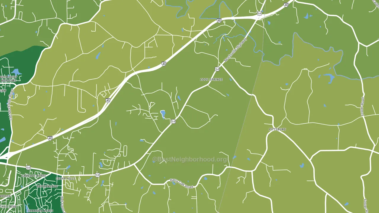 Cool Springs, NC block-group voter-turnout map