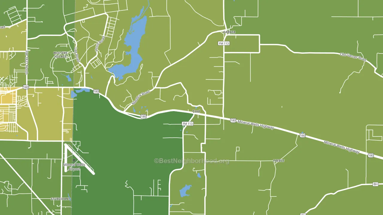 Cool, TX block-group voter-turnout map