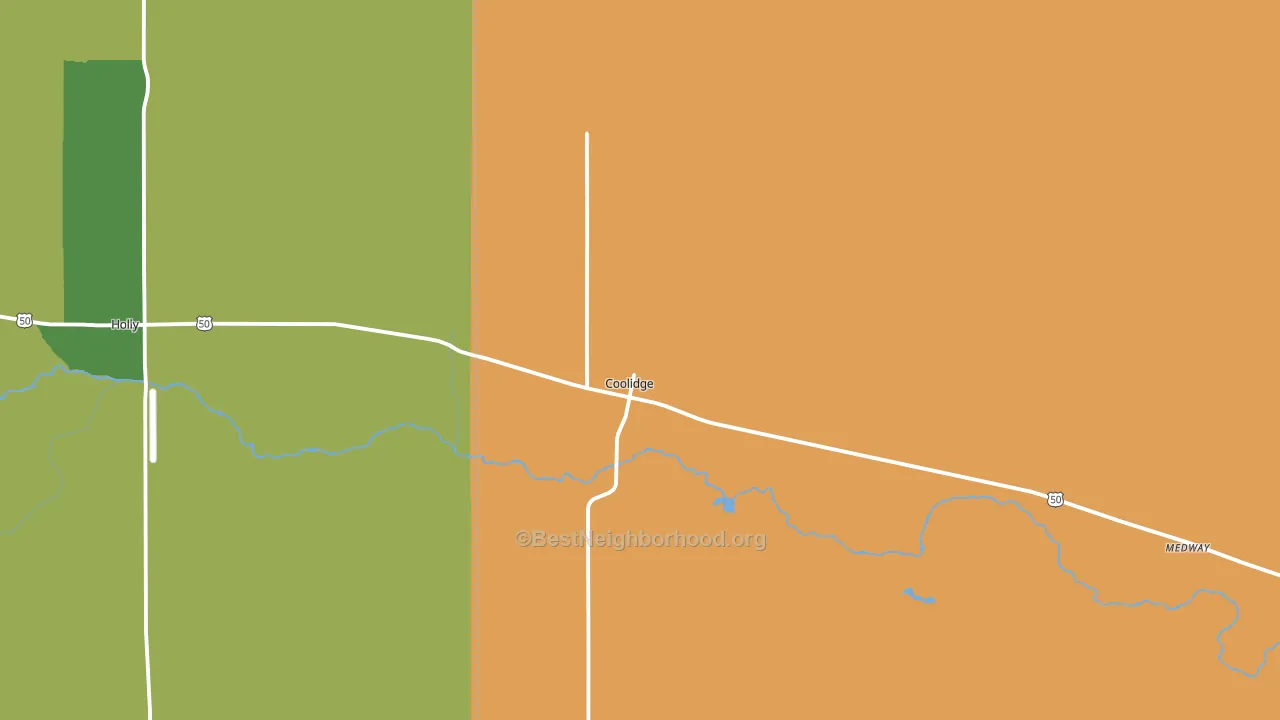 Coolidge, KS block-group voter-turnout map