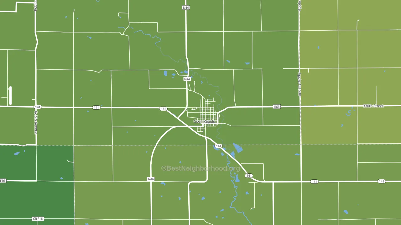 Coon Rapids, IA block-group voter-turnout map