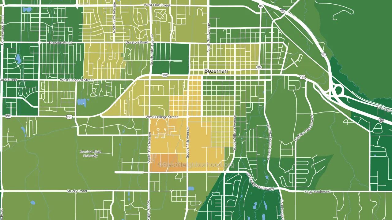 Cooper Park, Bozeman, MT block-group voter-turnout map