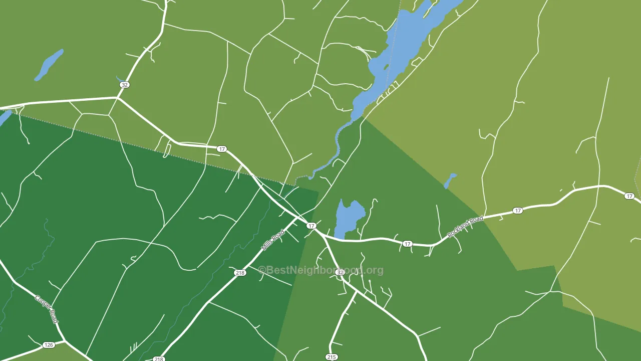 Coopers Mills, ME block-group voter-turnout map