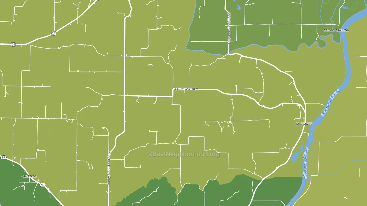 Cooperstown, IL block-group voter-turnout map