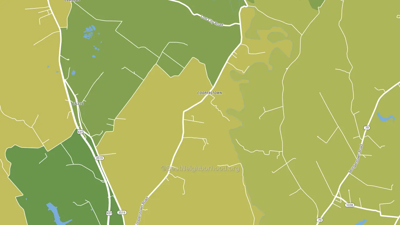 Cooperstown, KY block-group voter-turnout map