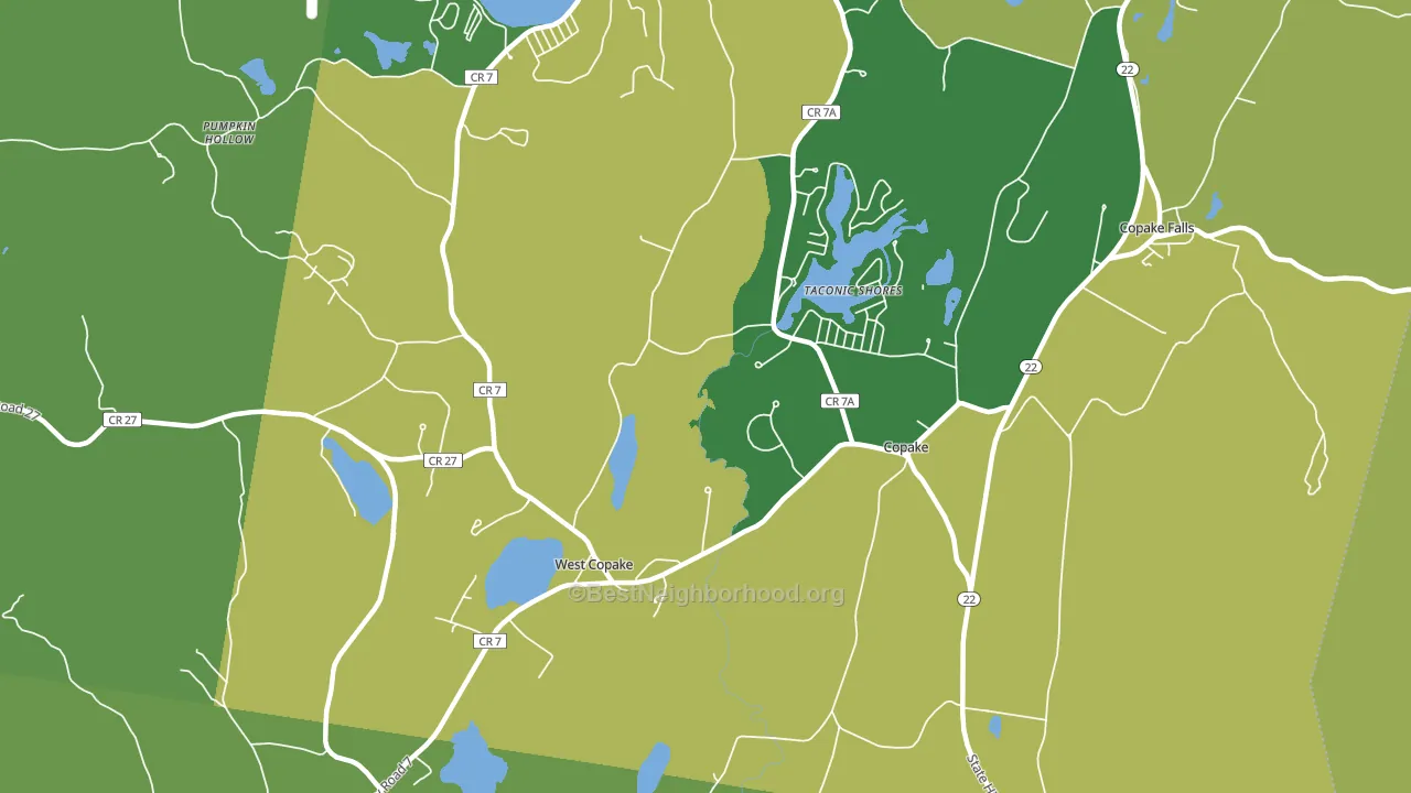 Copake, NY block-group voter-turnout map