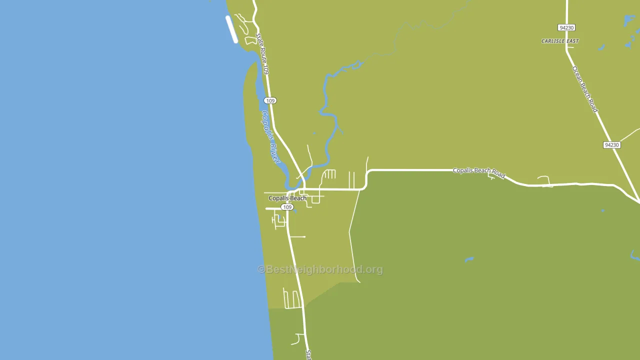 Copalis Beach, WA block-group voter-turnout map