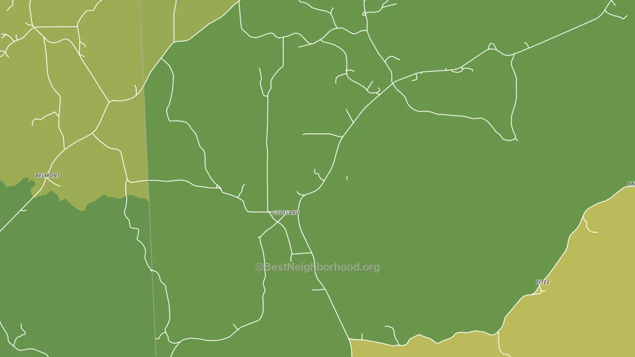 Copeland, AL block-group voter-turnout map