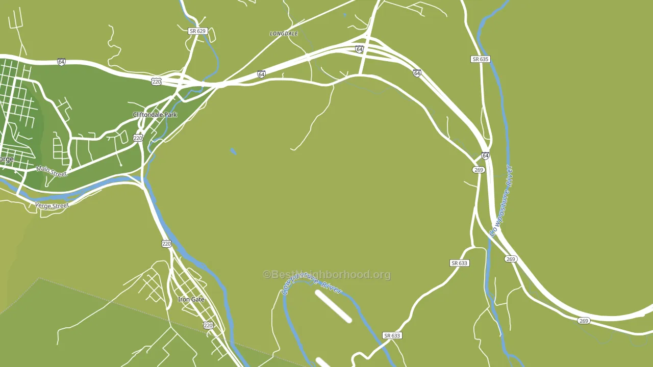 Copeland, VA block-group voter-turnout map