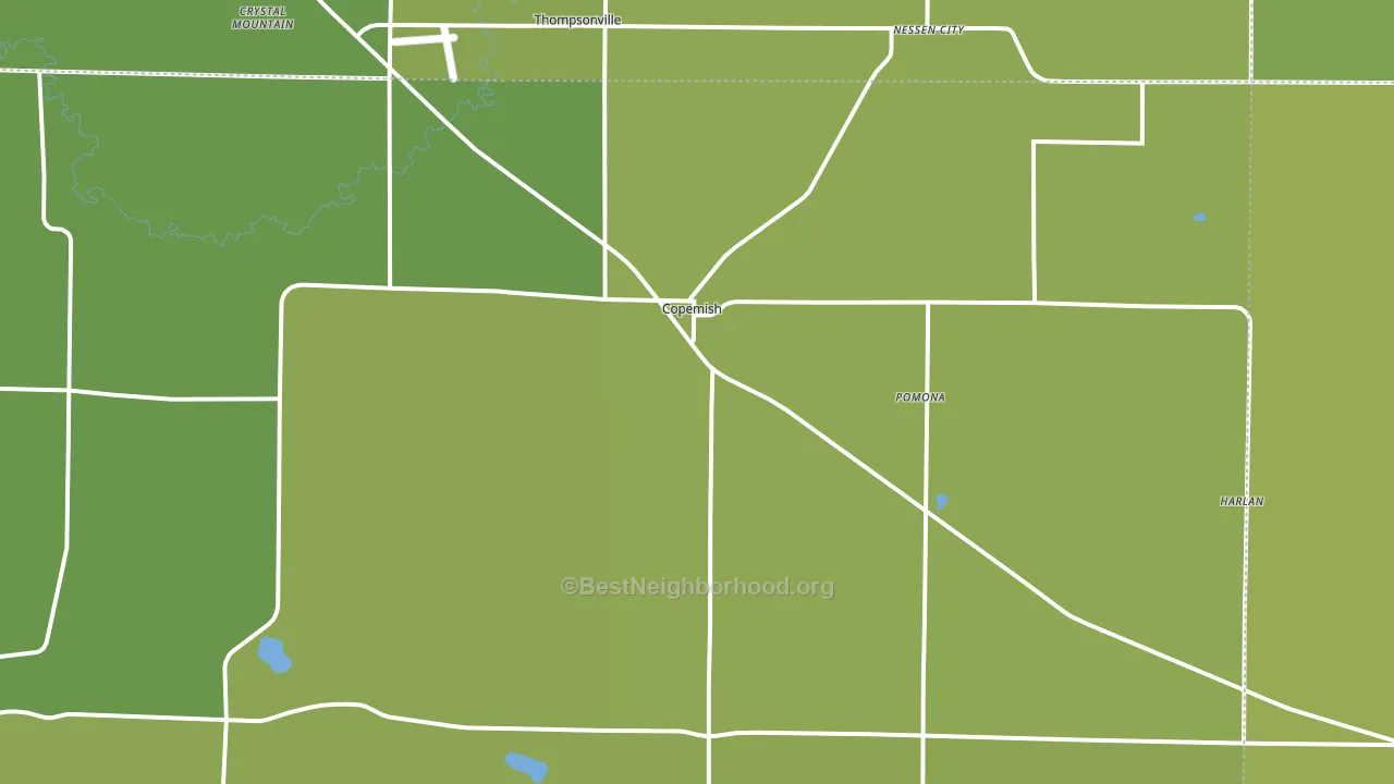 Copemish, MI block-group voter-turnout map