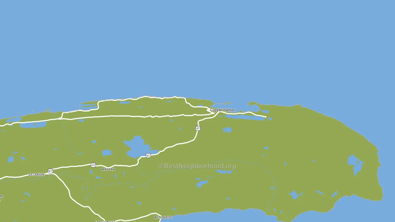Copper Harbor, MI block-group voter-turnout map