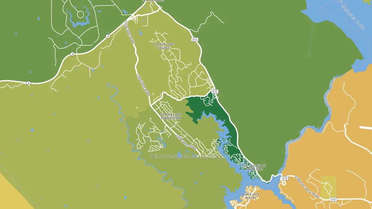 Copperopolis, CA block-group voter-turnout map