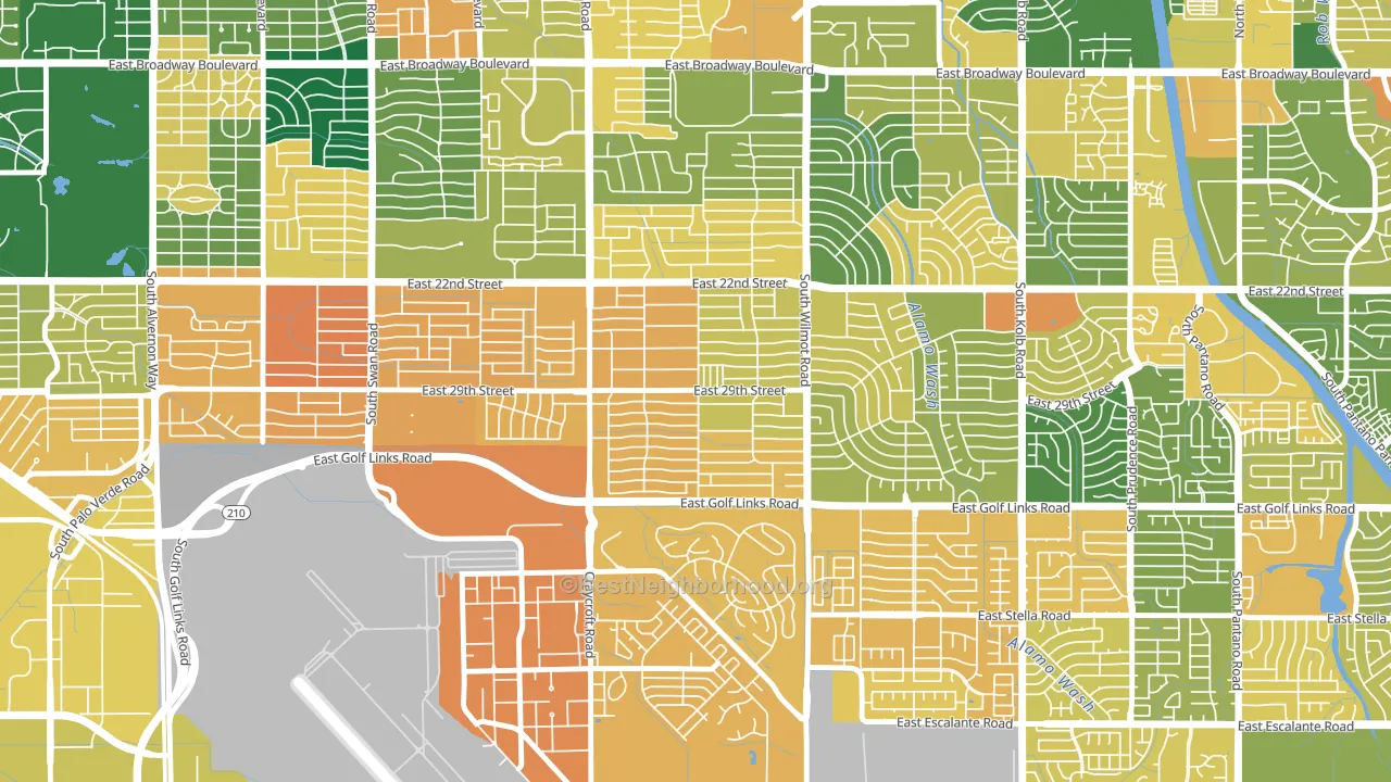 Corbett, Tucson, AZ block-group voter-turnout map