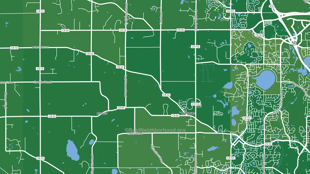 Corcoran, MN block-group voter-turnout map