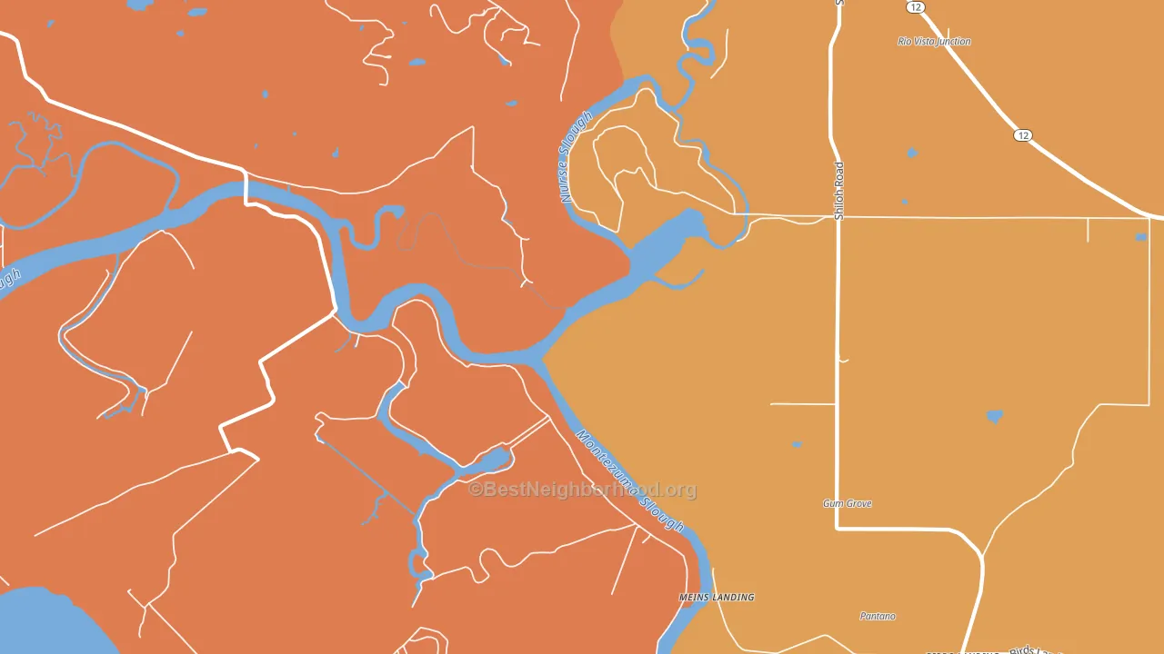 Cordelia, CA block-group voter-turnout map