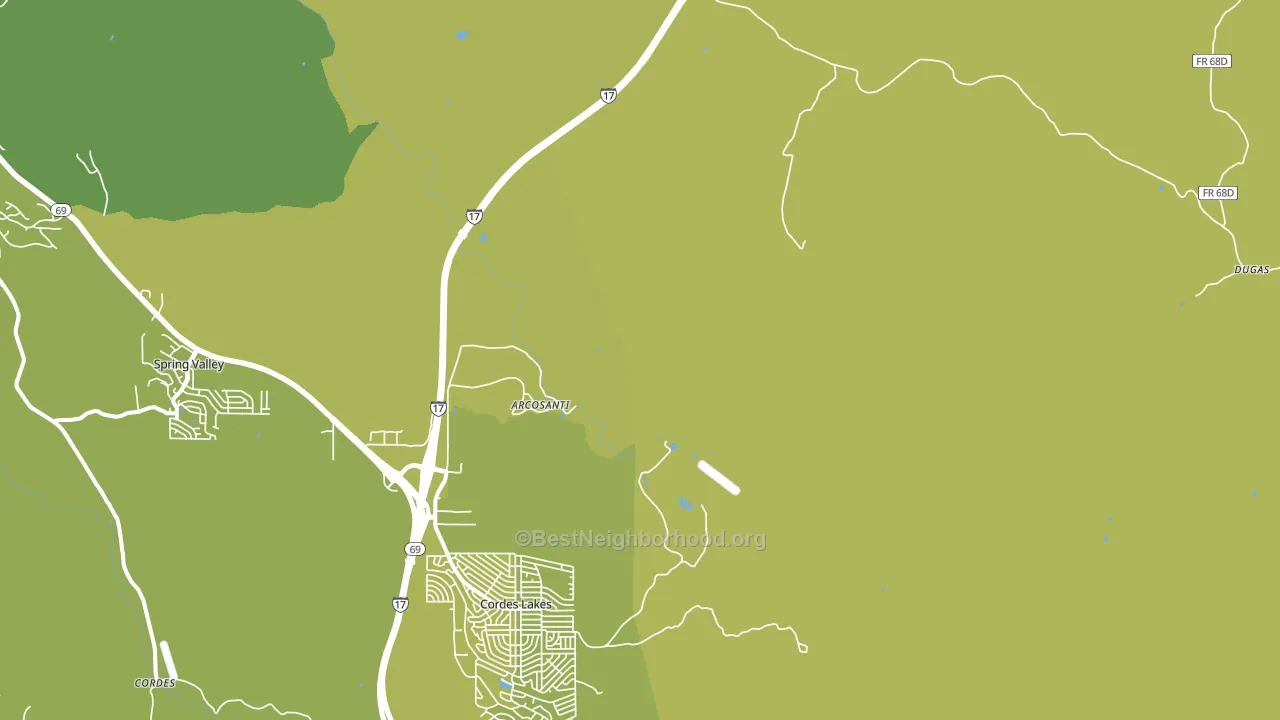 Cordes Junction, AZ block-group voter-turnout map