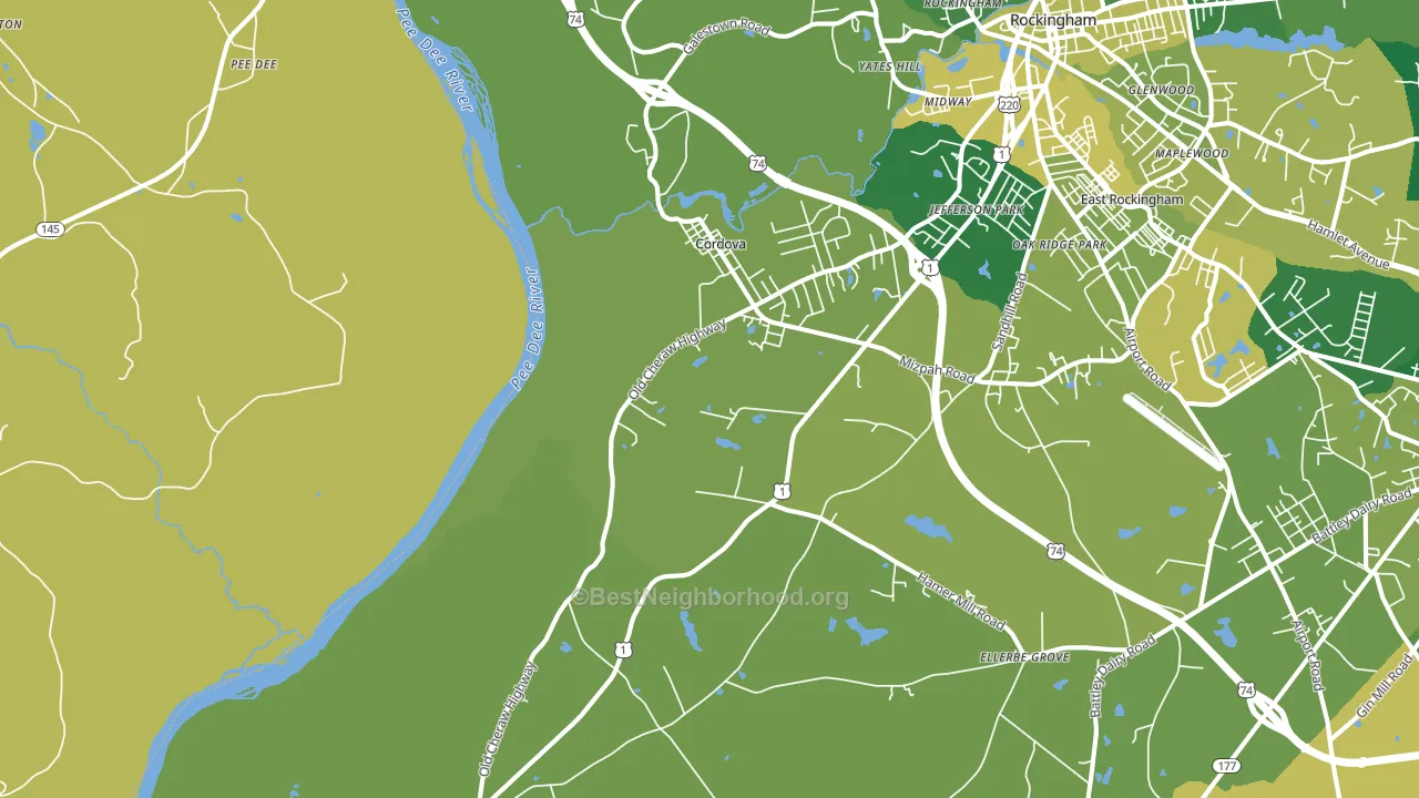 Cordova, NC block-group voter-turnout map